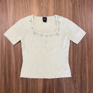 Vintage INC Y2K Embroidered Crop Top